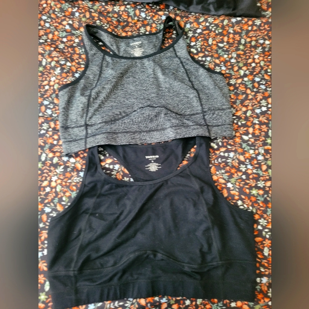 Torrid Black and  Black/white Sports Bras